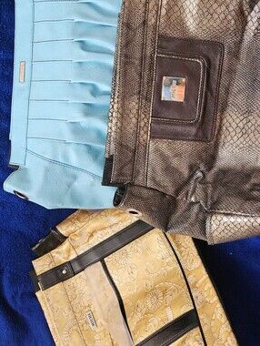 Miche Shoulder Bag(3) Turquoise, Metallic Bronze, and Yellow. All Accesesories